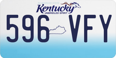 KY license plate 596VFY