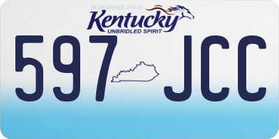 KY license plate 597JCC