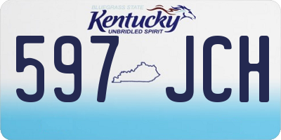 KY license plate 597JCH