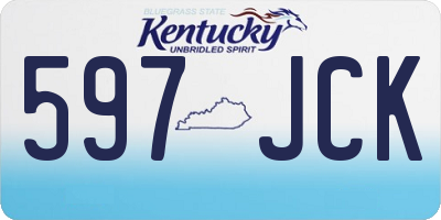 KY license plate 597JCK