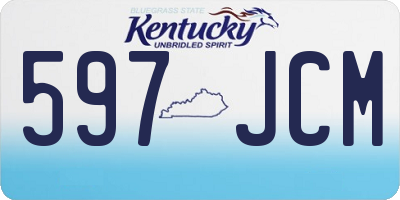 KY license plate 597JCM