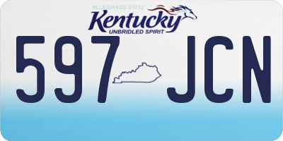 KY license plate 597JCN