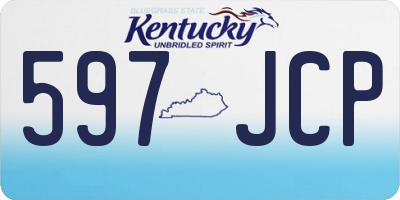 KY license plate 597JCP