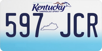 KY license plate 597JCR