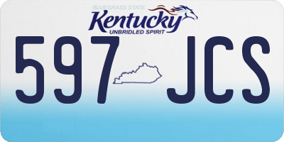 KY license plate 597JCS