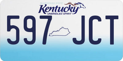 KY license plate 597JCT