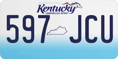 KY license plate 597JCU