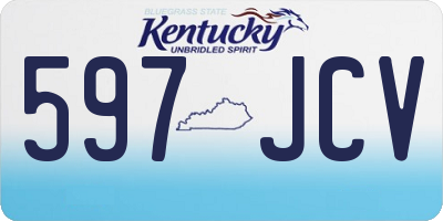 KY license plate 597JCV