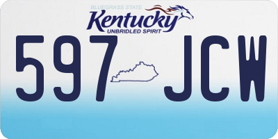 KY license plate 597JCW