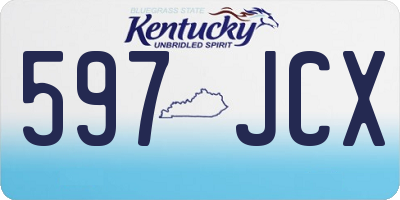 KY license plate 597JCX