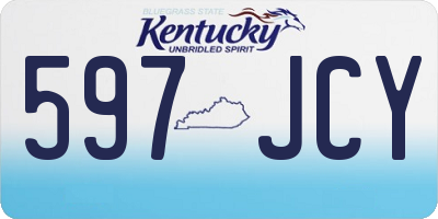 KY license plate 597JCY