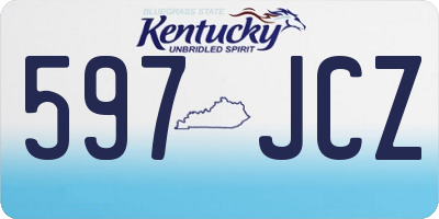 KY license plate 597JCZ