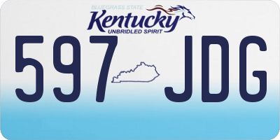 KY license plate 597JDG