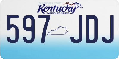 KY license plate 597JDJ