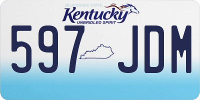 KY license plate 597JDM