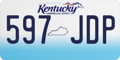 KY license plate 597JDP