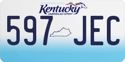 KY license plate 597JEC