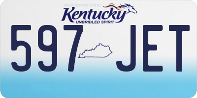 KY license plate 597JET