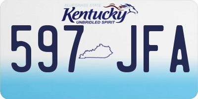 KY license plate 597JFA