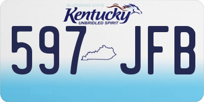 KY license plate 597JFB