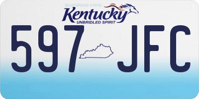 KY license plate 597JFC