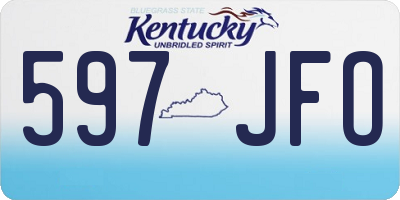 KY license plate 597JFO