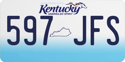 KY license plate 597JFS