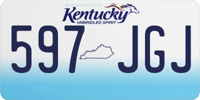 KY license plate 597JGJ