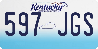 KY license plate 597JGS