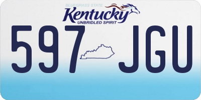 KY license plate 597JGU