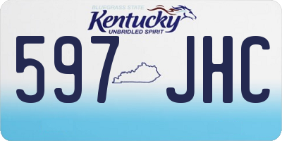 KY license plate 597JHC