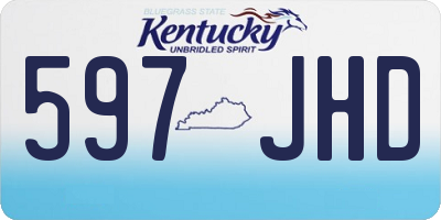 KY license plate 597JHD