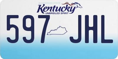 KY license plate 597JHL