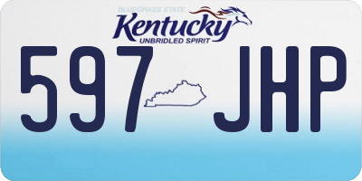 KY license plate 597JHP