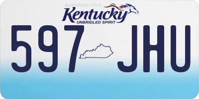 KY license plate 597JHU