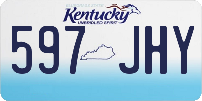 KY license plate 597JHY
