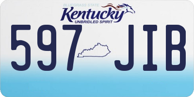 KY license plate 597JIB