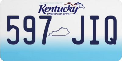 KY license plate 597JIQ