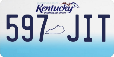 KY license plate 597JIT