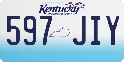 KY license plate 597JIY