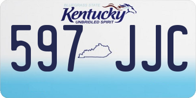 KY license plate 597JJC
