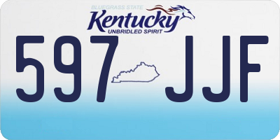 KY license plate 597JJF