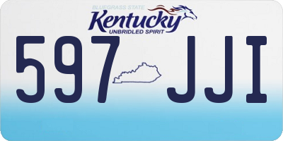 KY license plate 597JJI