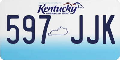 KY license plate 597JJK