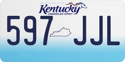 KY license plate 597JJL