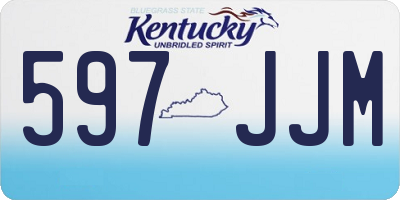 KY license plate 597JJM