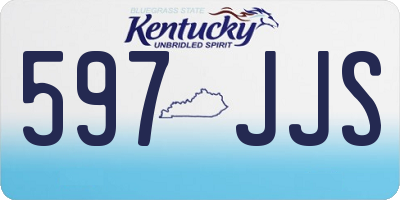 KY license plate 597JJS