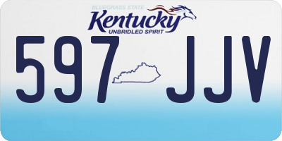 KY license plate 597JJV