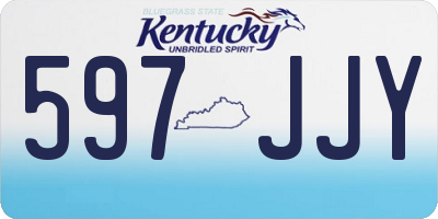 KY license plate 597JJY
