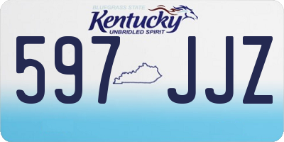 KY license plate 597JJZ